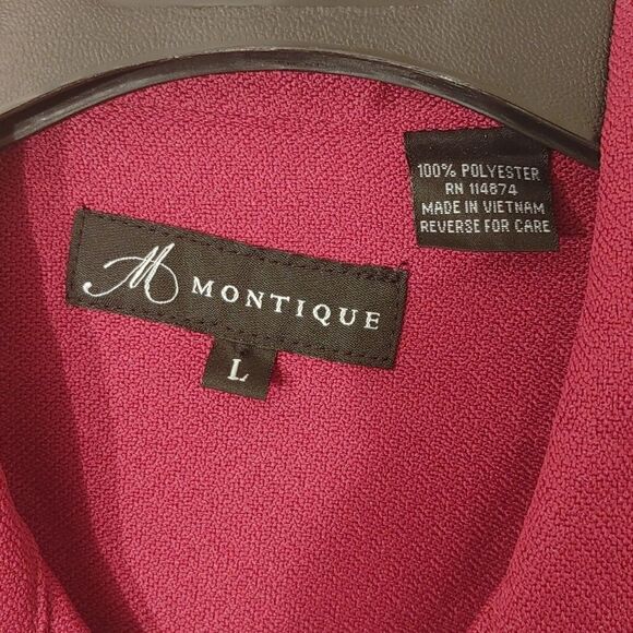 MONTIQUE INT. RUBY RED/WHITE 2 PIECE WALKING SUITS. - Picture 6 of 12